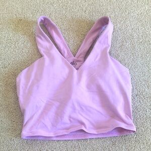 ALO Yoga Bra - Sugarplum Pink - XS